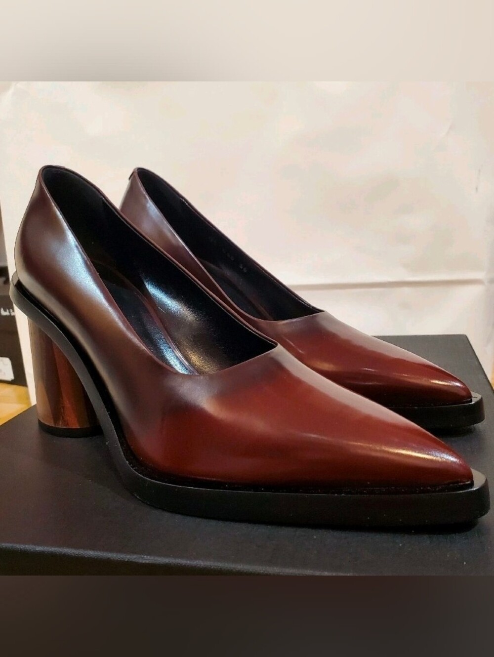 Paul Smith Leather Block Heel Pumps
